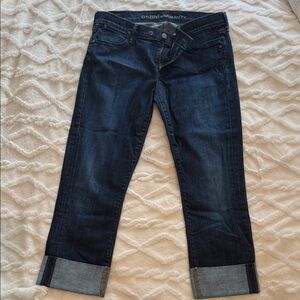Citizens of Humanity Dark Blue Designer Cropped Denim Jeans